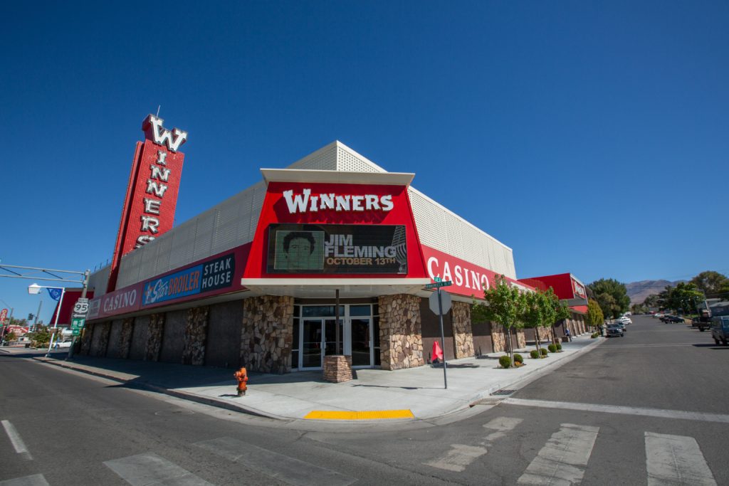 Daytime exterior of Winners Inn & Casino in Winnemucca, Nevada.