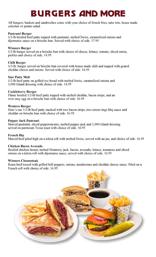 The Star Broiler Menu at Winners Inn - is open 6am-9am Thursday-Monday ...